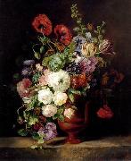 Floral, beautiful classical still life of flowers.078